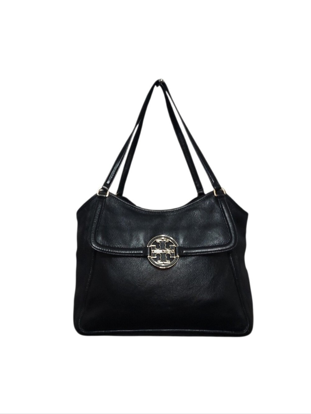 Tory Burch Amanda Easy Tote Leather Shoulder Bag Great Conditoon W/ Gold Tone HW